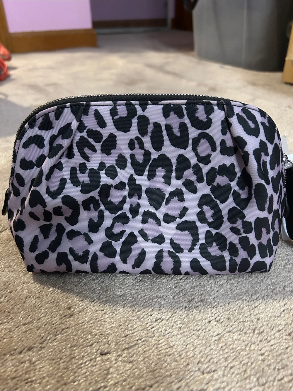 kate spade New York Lavender Leopard Cosmetic Pouch - Picture 3 of 6